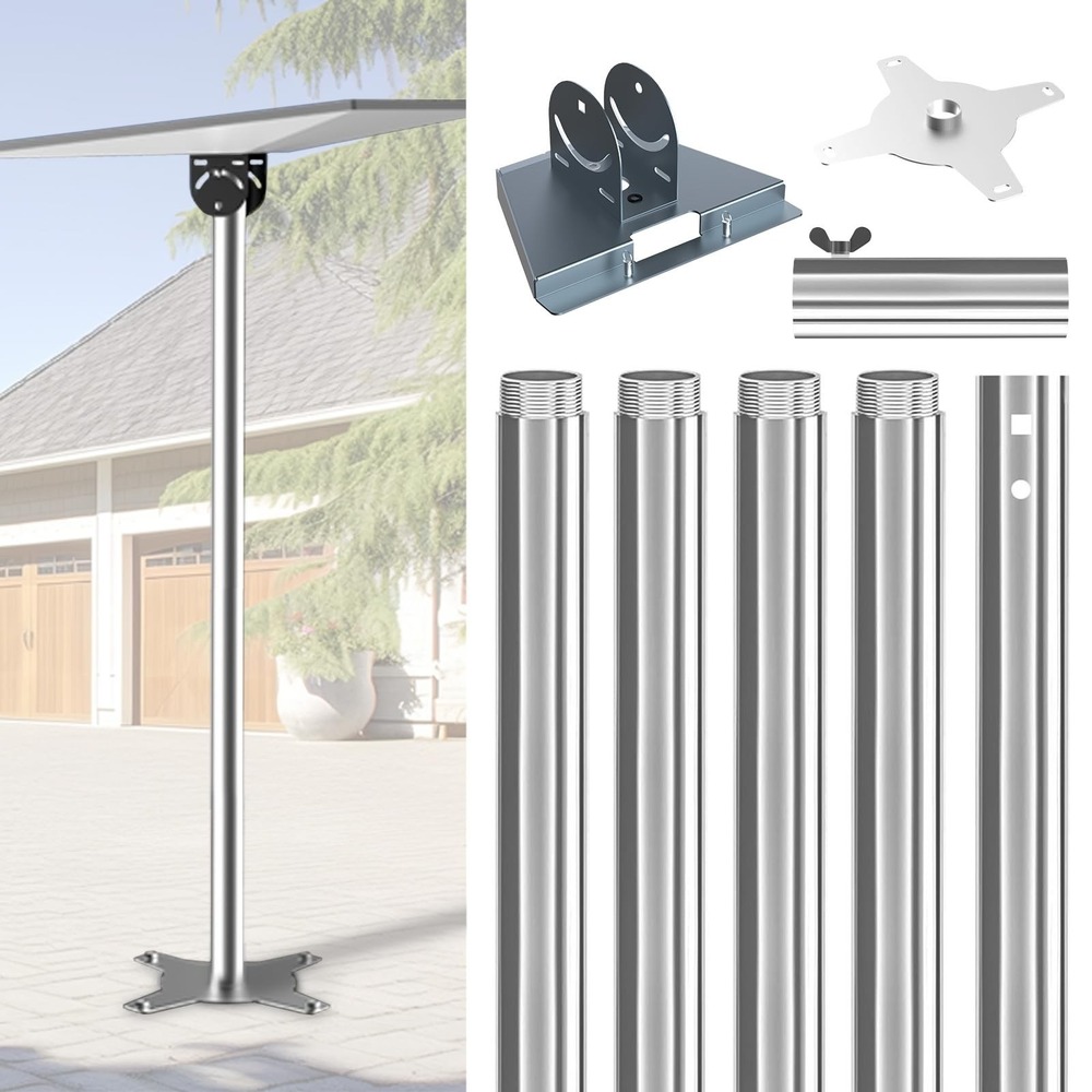 FIUTY Starlink Standard 4 4X V4 Gen 3 Pole Mount Kit 5 Section Stainless Steel